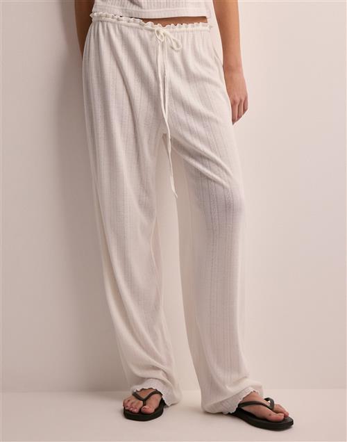 Neo Noir - Hvid - Serafina Pointelle Pants