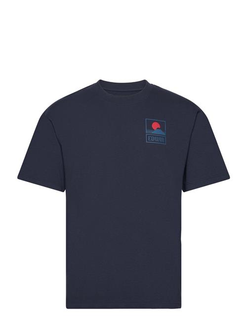 Edwin Sunset On Mt Fuji T-Shirt - White Edwin Navy