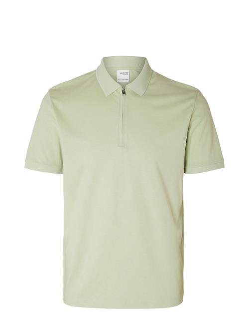 Selected Homme Slhfave Zip Ss Polo Noos Selected Homme Green