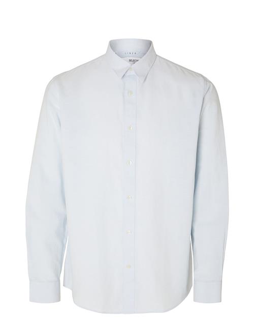 Selected Homme Slhregnew-Linen Shirt Ls Classic Selected Homme Blue