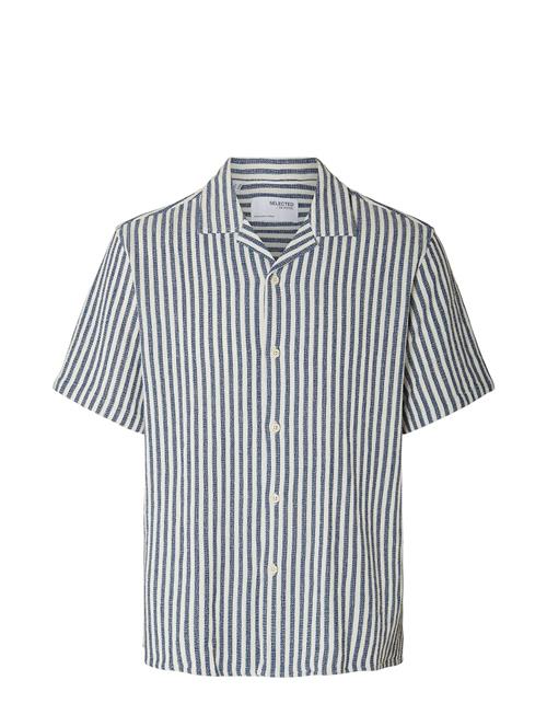 Selected Homme Slhrelaxed-Sal Ss Shirt Resort W Selected Homme Navy