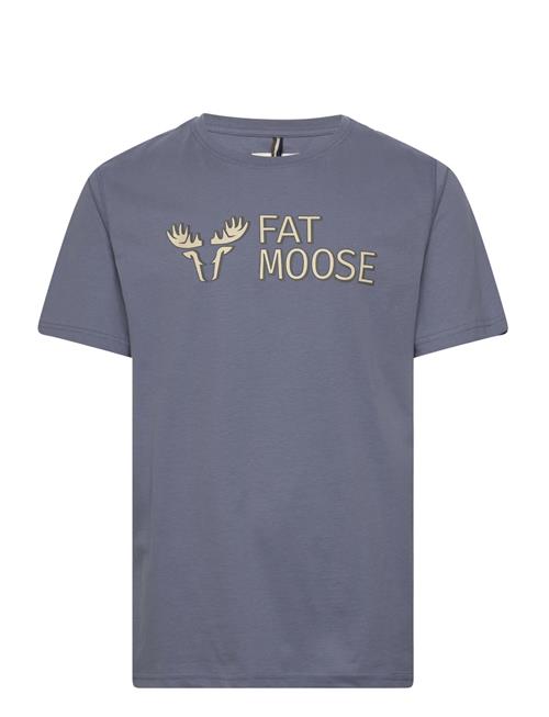 Se Fat Moose Fm Logo Organic Tee Fat Moose Blue ved Booztlet