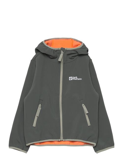 Se Fourwinds Jacket Kids Jack Wolfskin Green ved Booztlet