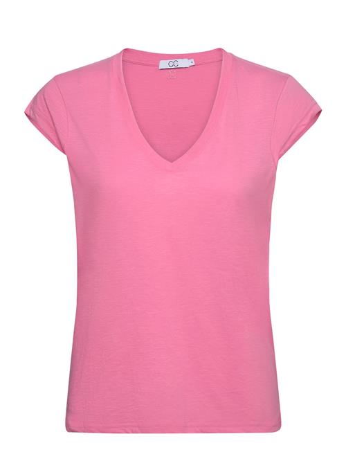 Cc Heart Basic V-Neck T-Shirt Coster Copenhagen Pink