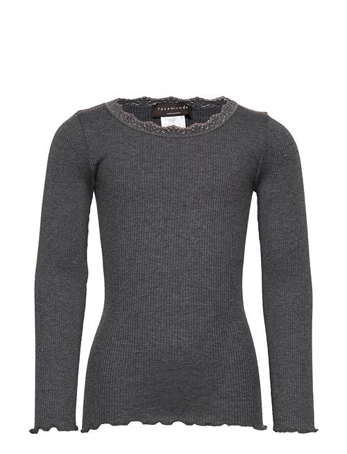 Rosemunde Kids Rkbeatha Ls Lace Top Rosemunde Kids Grey