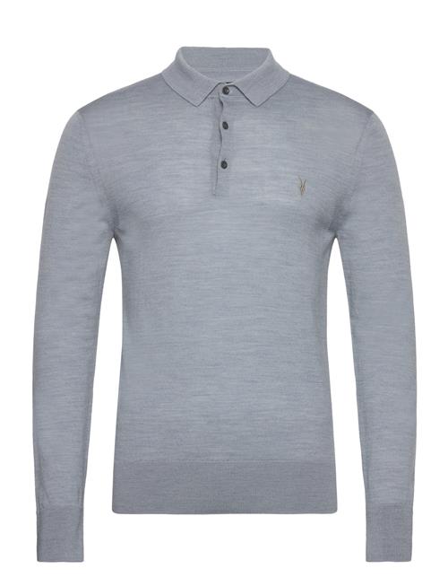 AllSaints Mode Merino Ls Polo AllSaints Blue