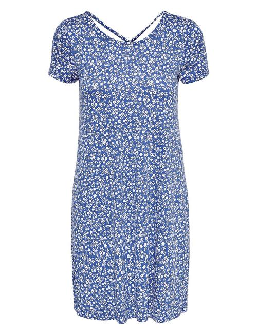 Onlbera Back Lace Up S/S Dress Jrs ONLY Blue