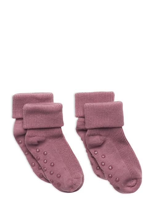 Minymo Baby Rib Sock W. Abs Minymo Pink