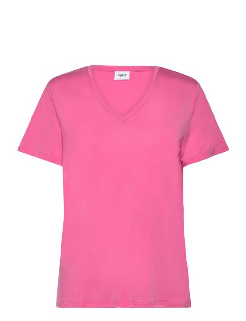 Adeliasz V-N T-Shirt Saint Tropez Pink