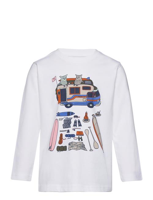 Knowledge Cotton Apparel Road Trip Printed Long Sleeved T-Sh Knowledge Cotton Apparel White