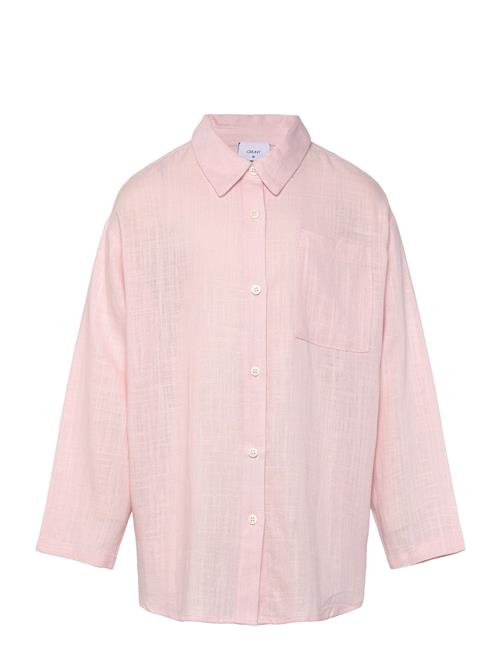 Grunt Latti Ls Linen Shirt Grunt Red