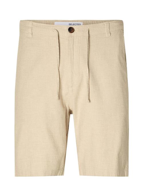 Slhregular-Brody Linen Shorts Noos Selected Cream