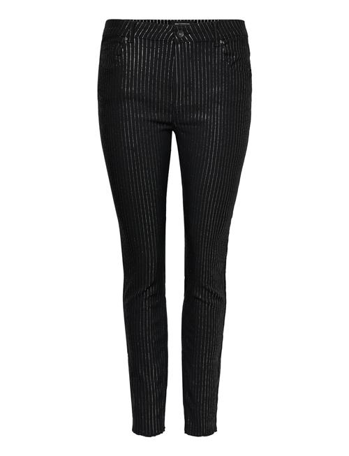 Carblush-Vada Shine Stripe Skinny Pnt ONLY Carmakoma Black