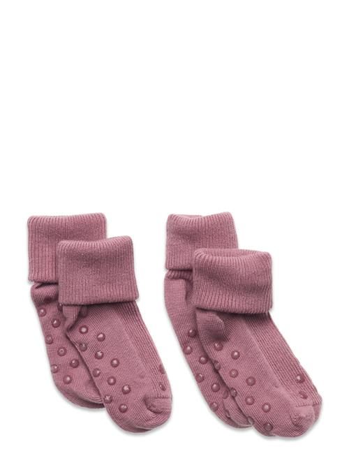 Minymo Baby Rib Sock W. Abs Minymo Pink