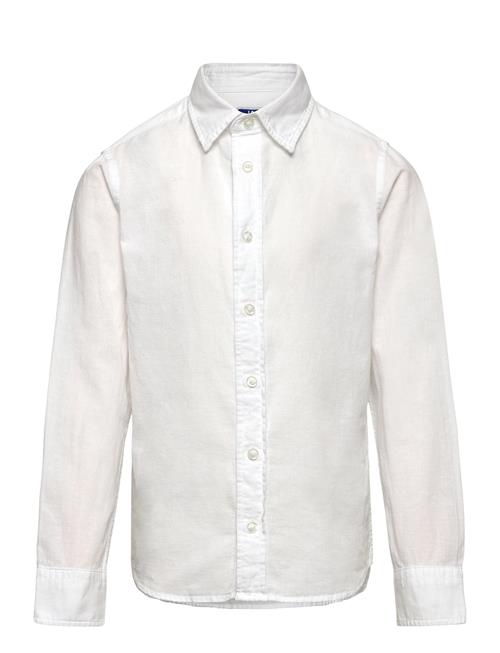 Jack & Jones Jjelinen Blend Shirt Ls Sn Jnr Jack & J S White