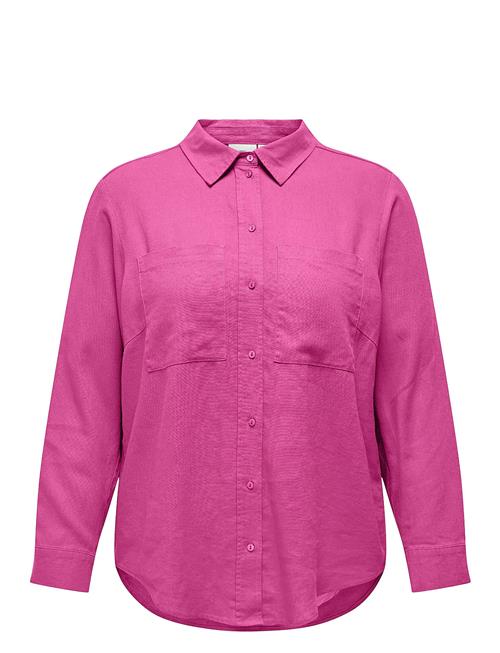 ONLY Carmakoma Carcaro L/S Ovs Linen Shirt Tlr ONLY Carmakoma Pink