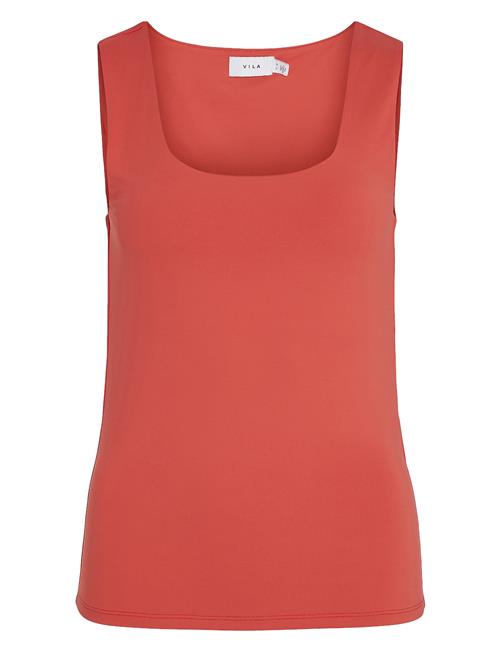 Vikenza U-Neck S/L Tank Top - Noos Vila Red