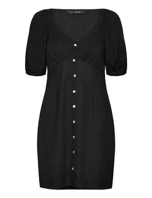 Vero Moda Vmmymilo 2/4 Short Button Dress Wvn Ga Vero Moda Black