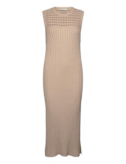 Crome Rib Knit Dress NORR Beige