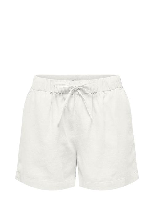 ONLY Onlcaro Mw Linen B Pull-Up Shorts Cc Pnt ONLY White