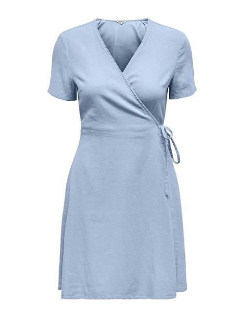 ONLY Onladdiction-Caro S/S Linen Dress Cc Pnt ONLY Blue