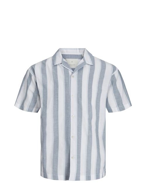 Jack & Jones Jprccsummer Stripe Resort Shirt S/S Ln Jack & J S Blue