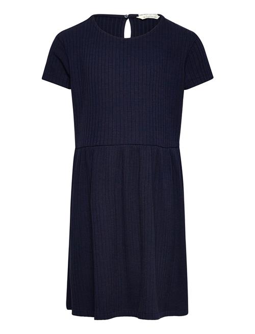 Solid Rib Dress Tom Tailor Navy