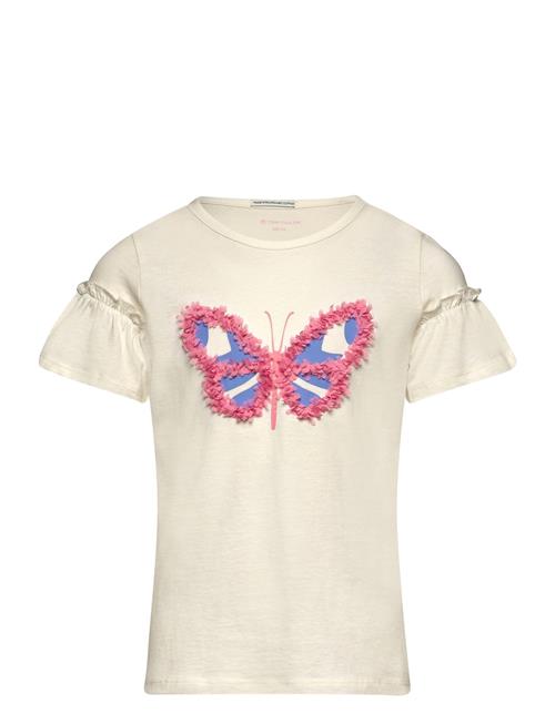 Tom Tailor Ruffle Artwork T-Shirt Tom Tailor White