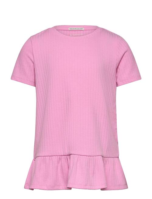 Tom Tailor Volant Rib T-Shirt Tom Tailor Pink