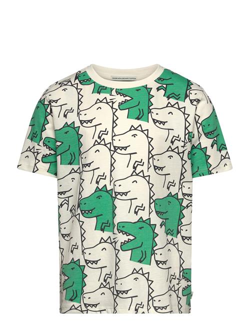 Se Tom Tailor Allover Printed T-Shirt Tom Tailor Green ved Booztlet