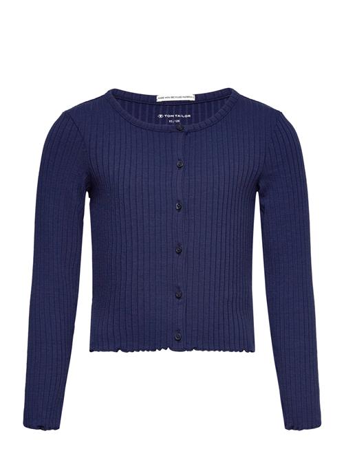 Se Tom Tailor Cropped Rib Jacket Tom Tailor Blue ved Booztlet