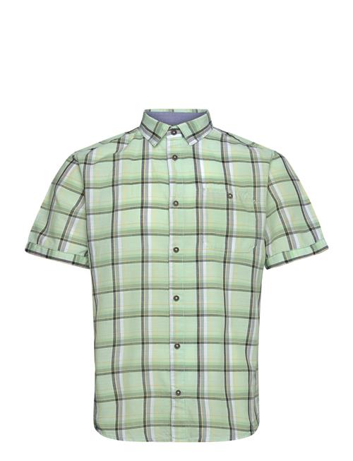 Checked Slubyarn Shirt Tom Tailor Green