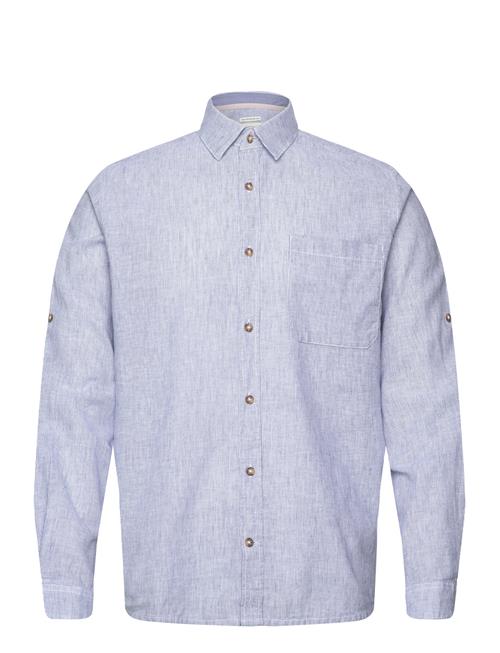 Comfort Cotton Linen Shirt Tom Tailor Blue