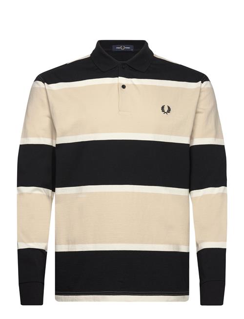 Fred Perry Relaxed Stripe Polo Shirt Fred Perry Black