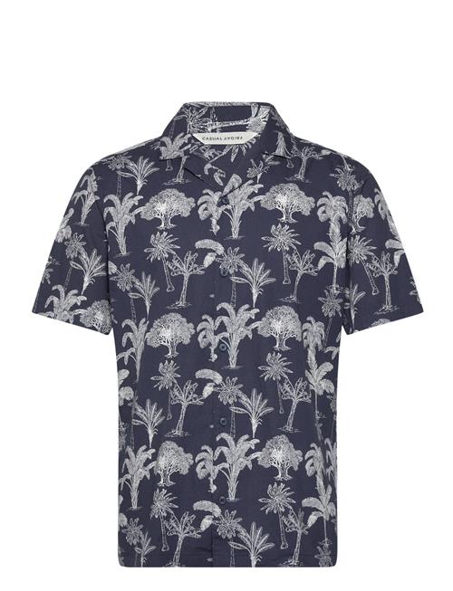 Casual Friday Cfanton Ss Rc Aop Palm Shirt Casual Friday Blue