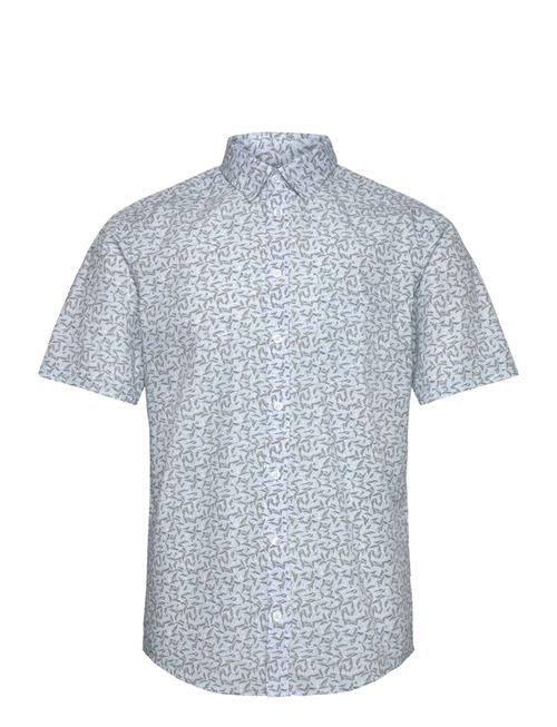 Casual Friday Cfanton Ss Aop Leaves Shirt Casual Friday Blue