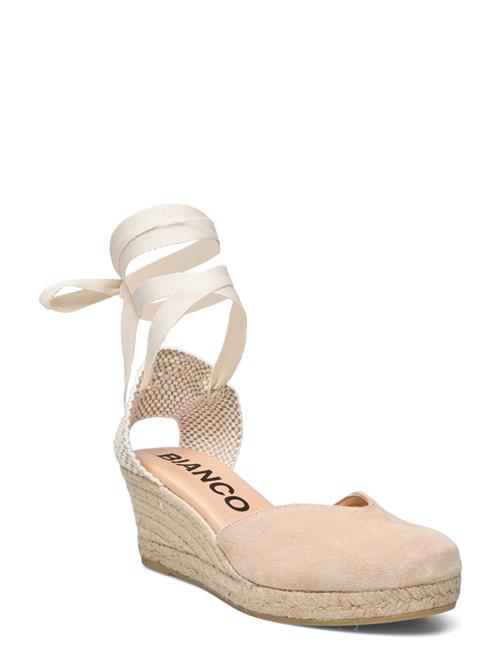 Biaibiza Wedge Espadrilles Suede Bianco Cream