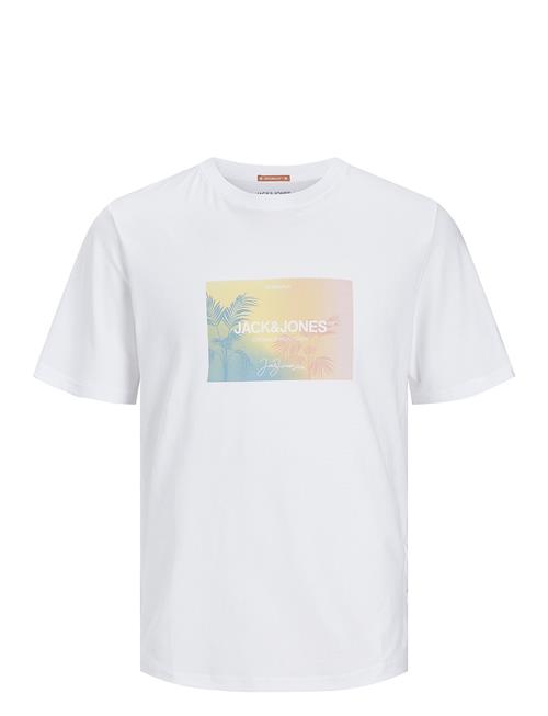 Se Jack & Jones Joraruba Sunset Branding Tee Ss Jnr Jack & J S White ved Booztlet