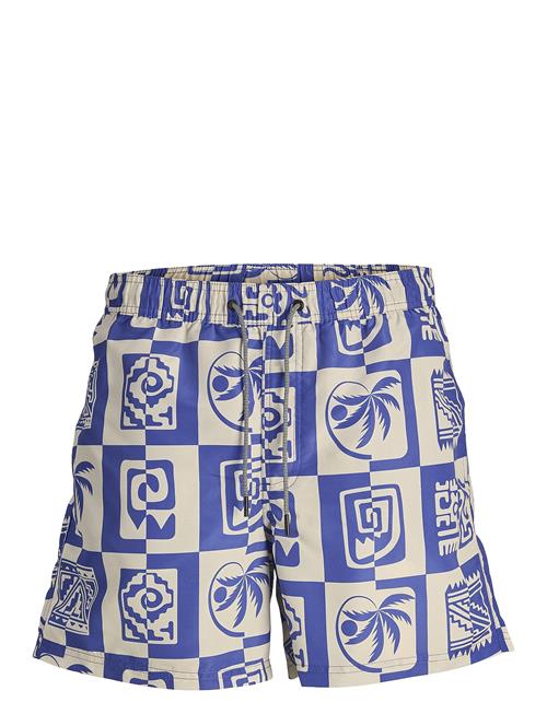 Jack & Jones Jpstfiji Jjswim Oceanday Ss24 Ly Jack & J S Blue