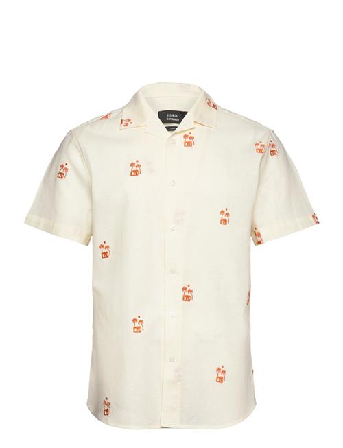 Clean Cut Copenhagen Bowling Felix Cotton Linen Shirt S/ Clean Cut Copenhagen Cream