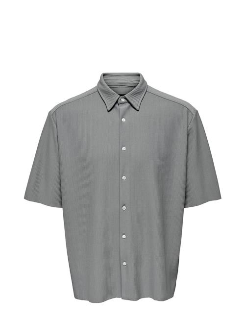 ONLY & SONS Onsboyy Life Rlx Recy Pleated Ss Shirt ONLY & SONS Grey