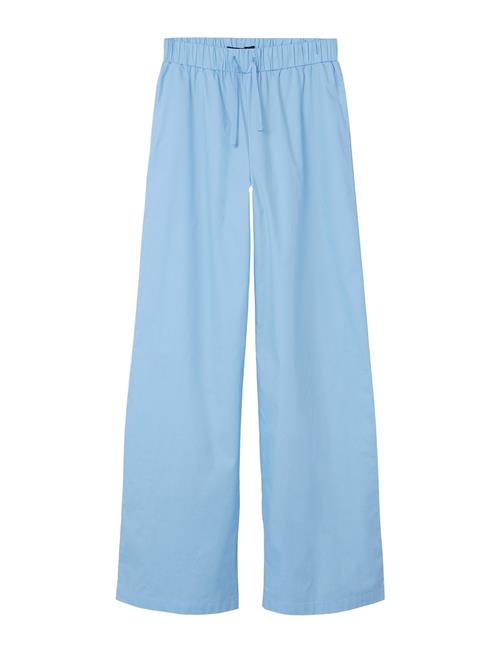 Se LMTD Nlffouise Poplin Straight Pant LMTD Blue ved Booztlet