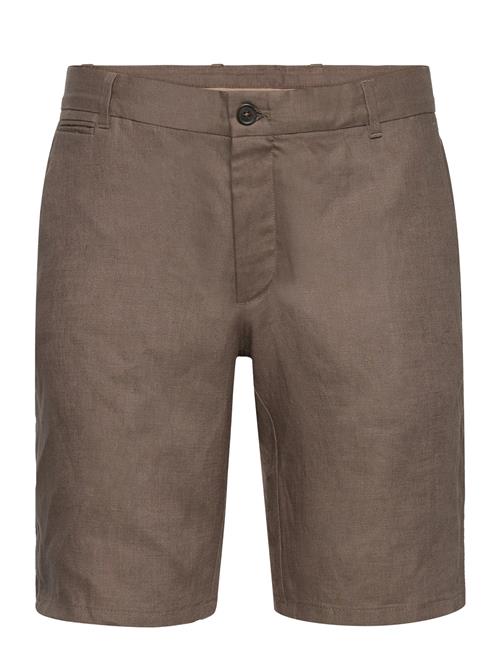 Mango Slim-Fit 100 Linen Bermuda Shorts Mango Brown