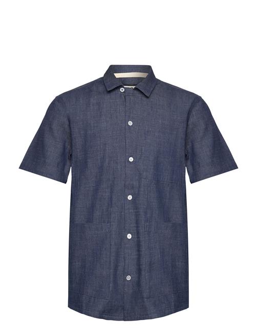 Akkurt S/S Chambray Shirt Anerkjendt Blue