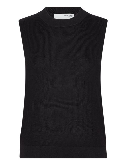 Se Selected Femme Slfpauline Sl Knit Top Selected Femme Black ved Booztlet