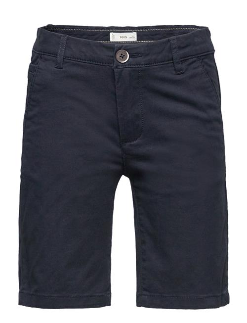 Slim-Fit Chino Cotton Bermuda Shorts Mango Navy