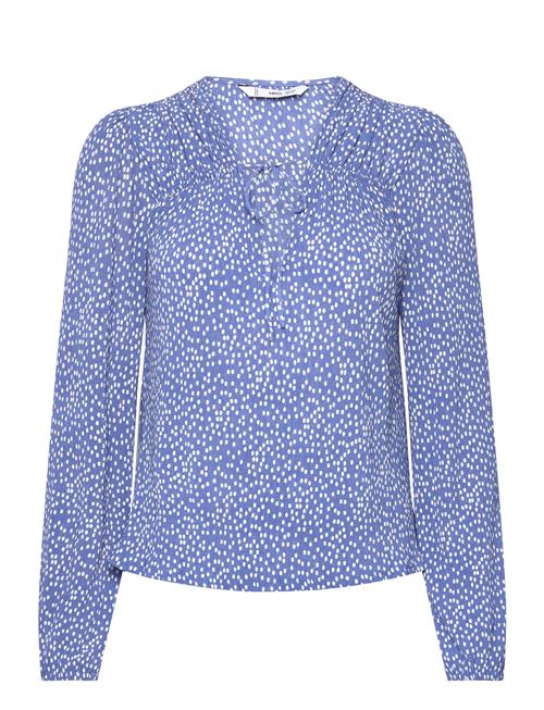 Bow Printed Blouse Mango Blue