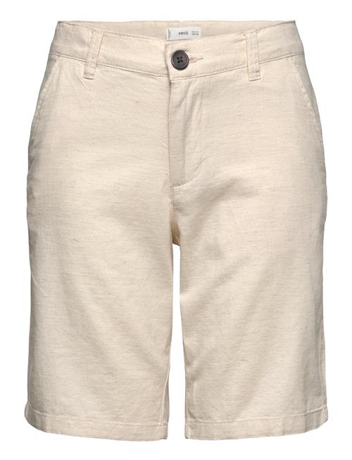 Mango Linen Chino Bermuda Shorts Mango Beige