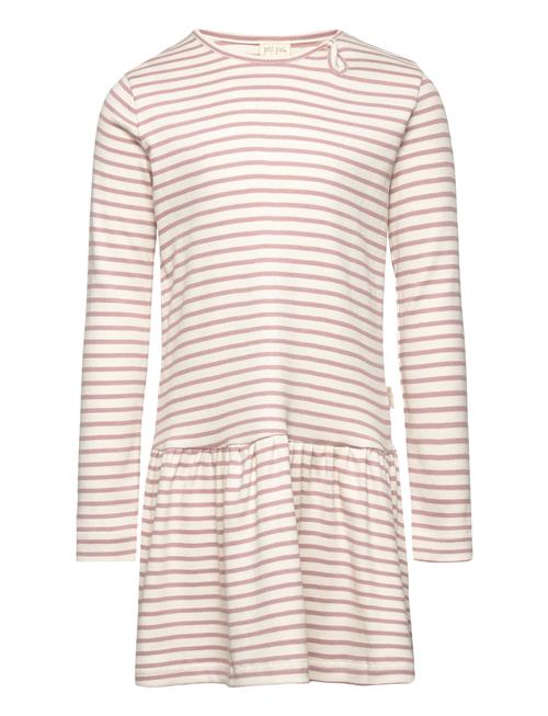 Dress L/S Modal Striped Petit Piao Pink