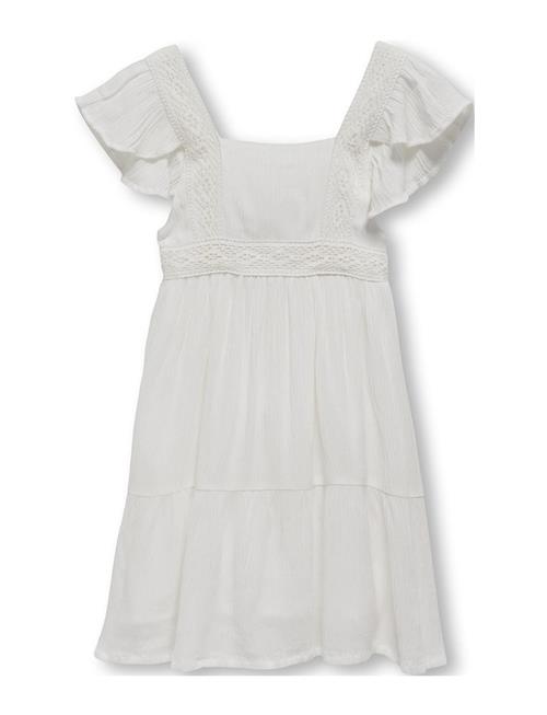 Kids Only Kmgeva S/L Back Cut Out Dress Wvn Kids Only White